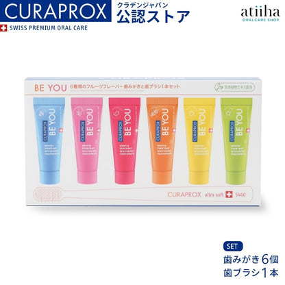 CRAPROX クラプロックス BE YOU フルーツフレーバー歯みがき粉6個+歯ブラシ1本